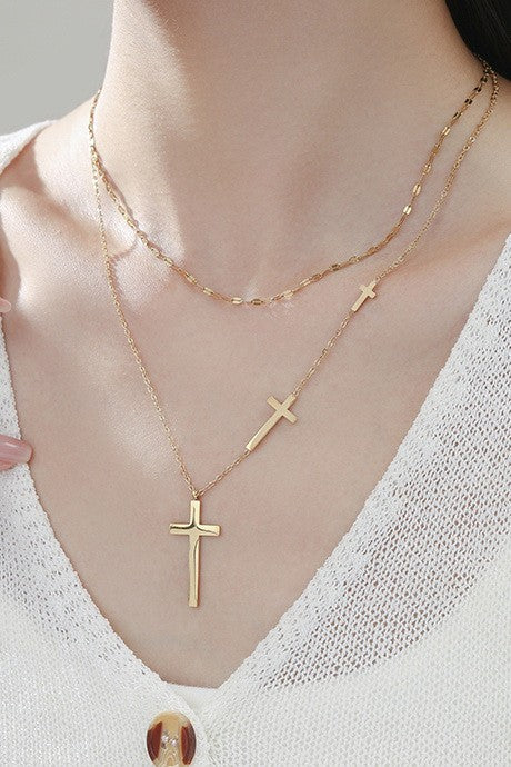 Three Cross Necklace