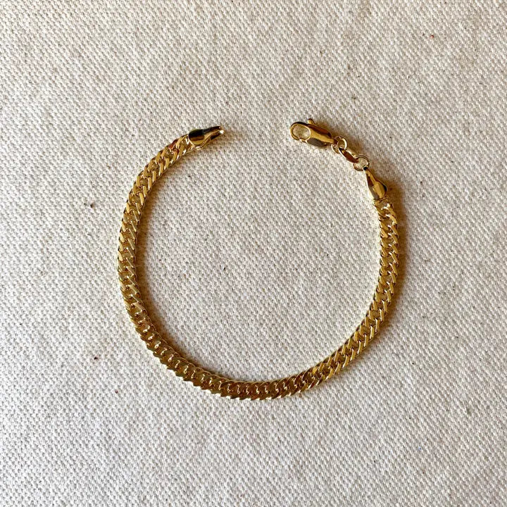 Curb Chain Bracelet - 18k Gold