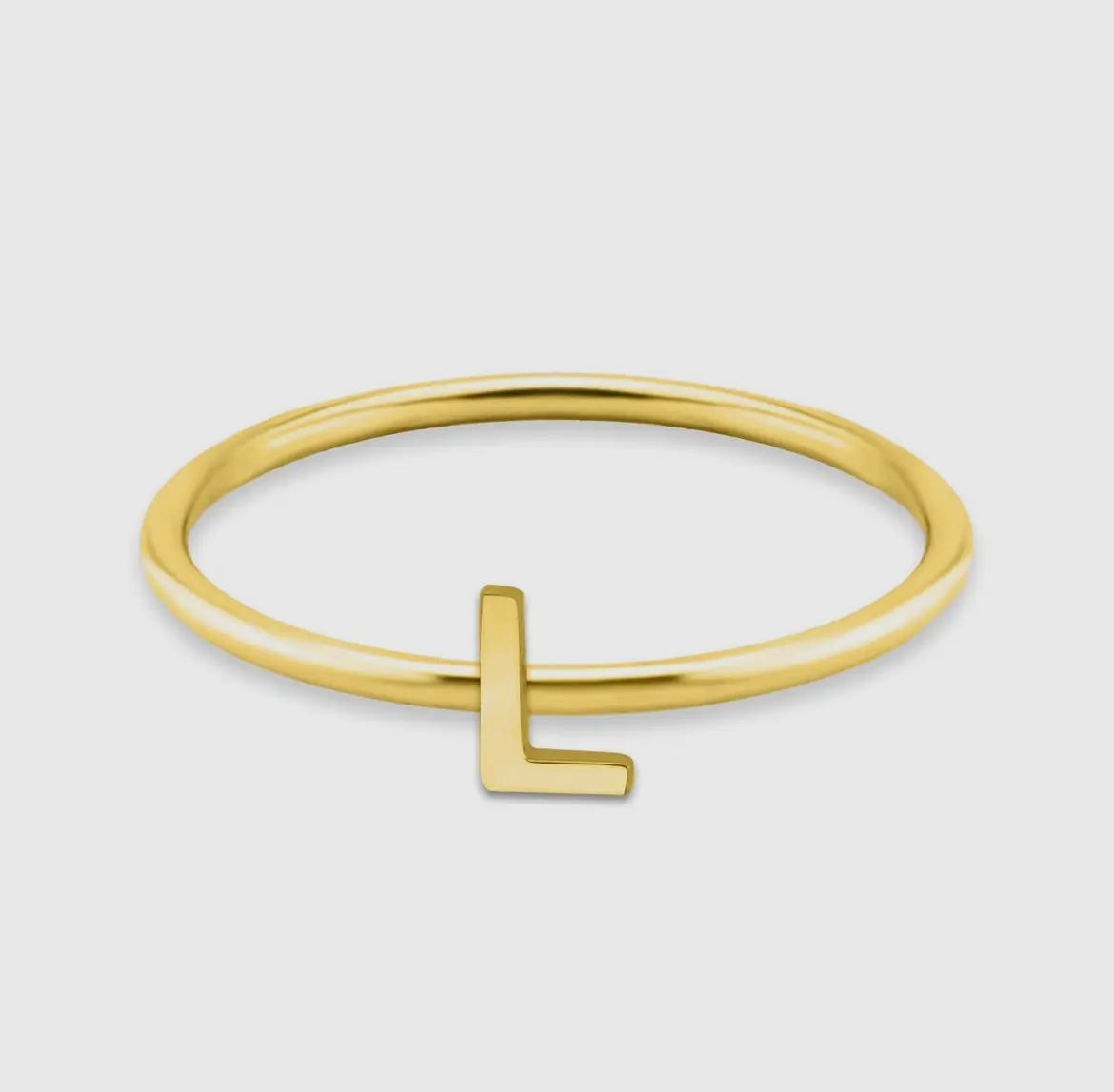 18K Gold Initial Rings