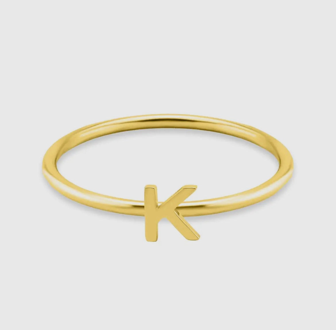 18K Gold Initial Rings