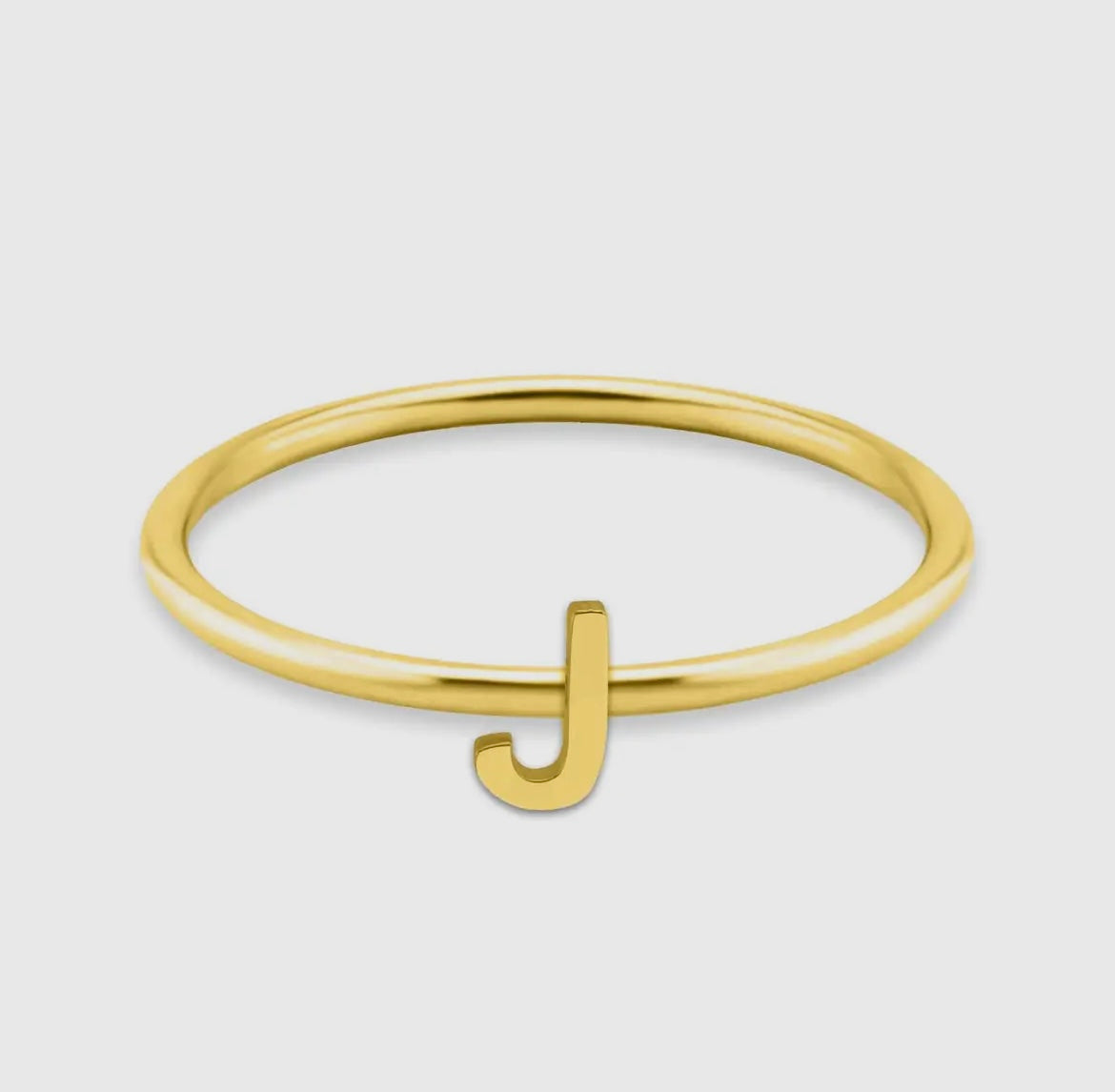 18K Gold Initial Rings