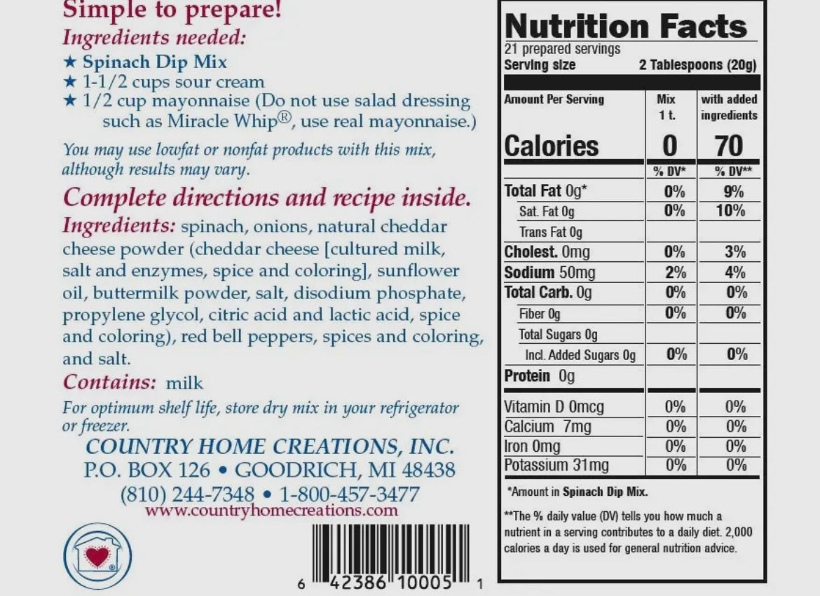 Spinach Dip Mix