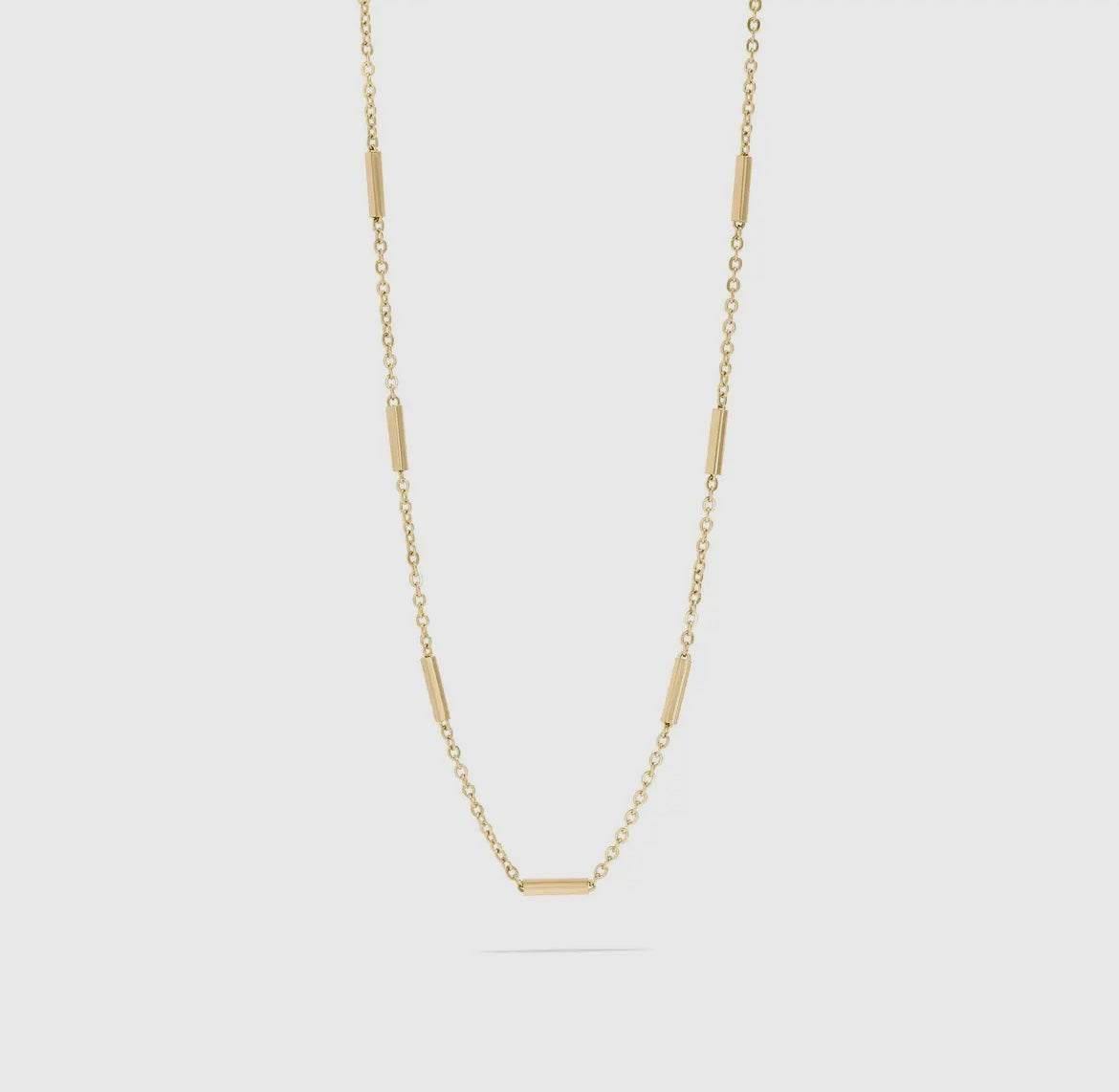 Satellite Bar Chain Necklace - 18K Gold
