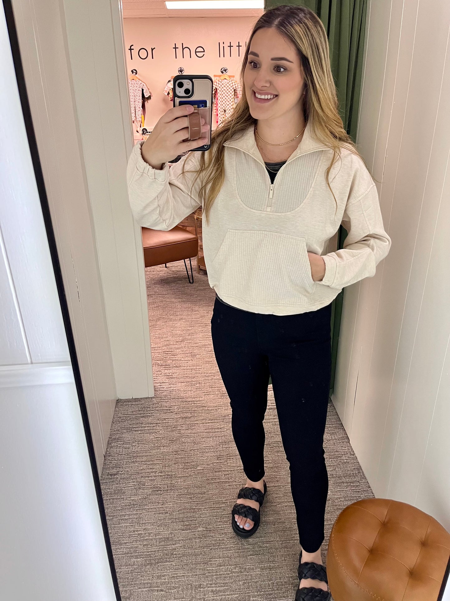 Toni Zip Sweatshirt - Cream