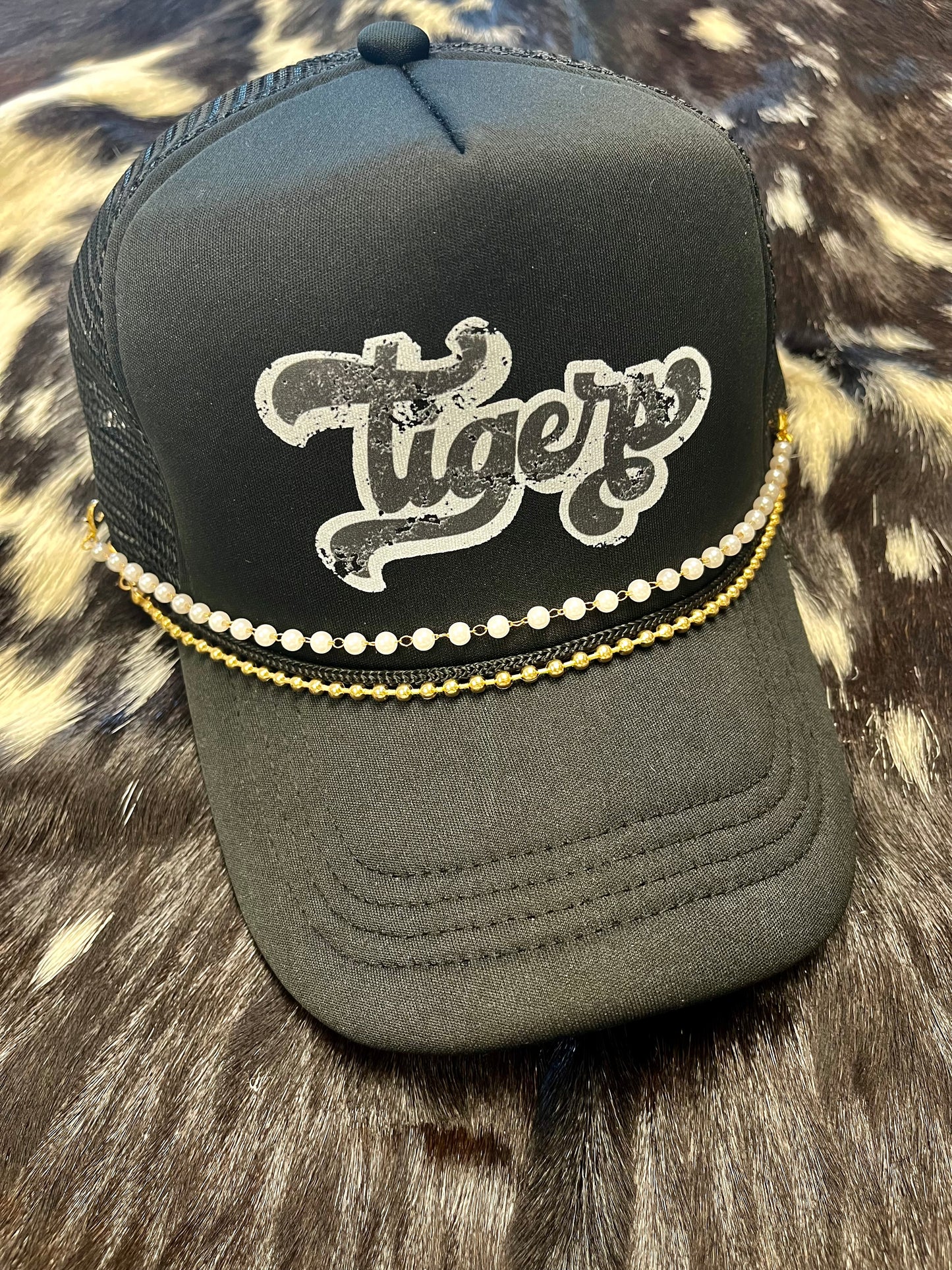 Groovy Tigers Hat - Black