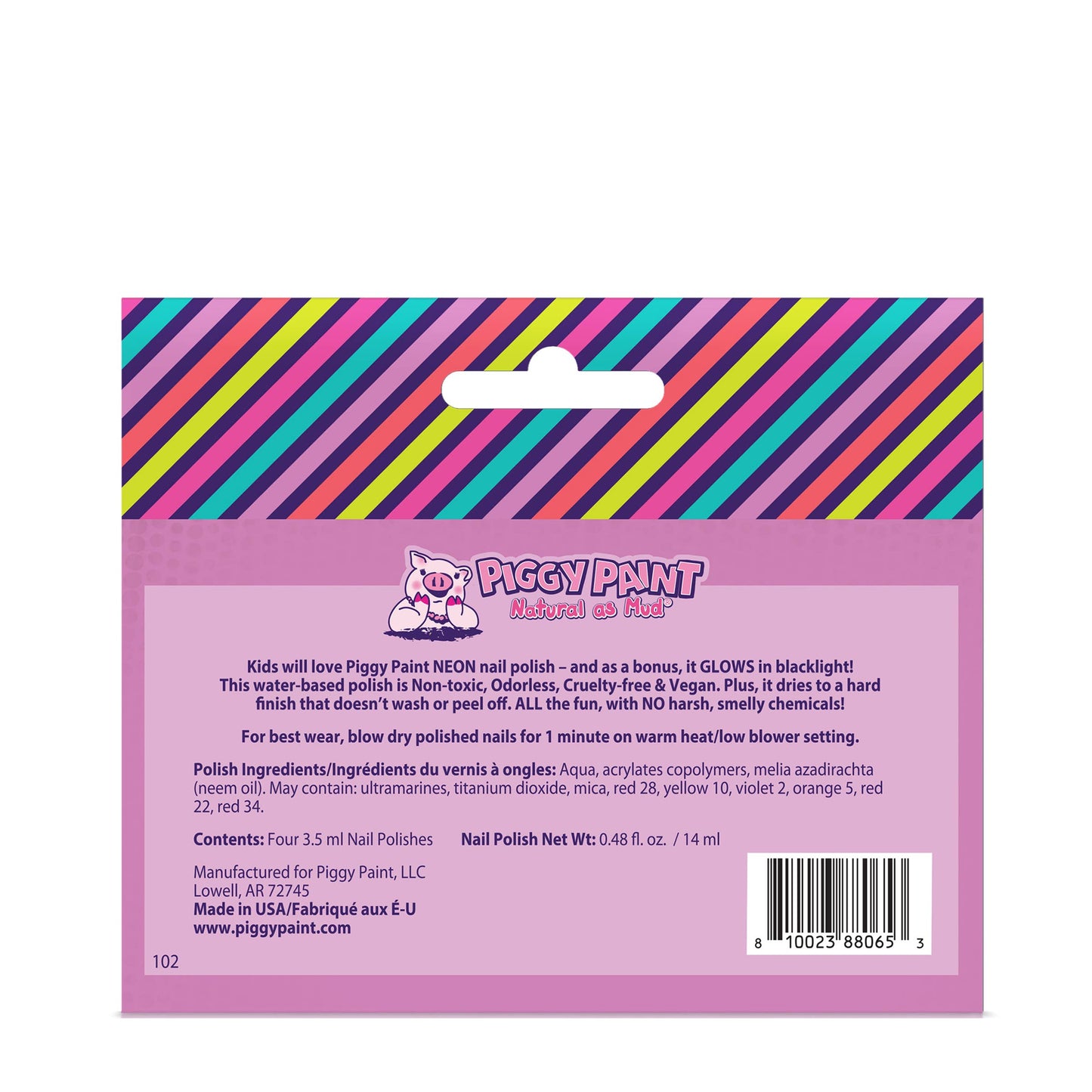Neon Box Set Non-Toxic Kids Nail Polish