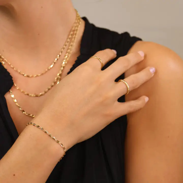 Fancy Chain Bracelet - 18k Gold Filled