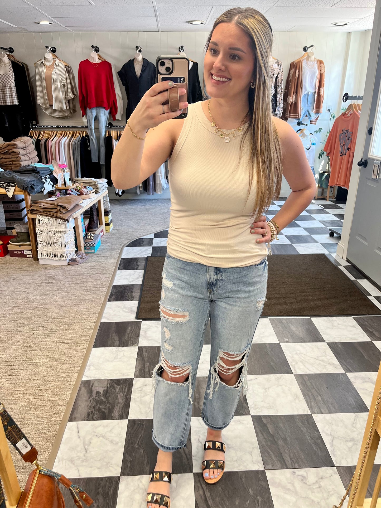 Bev Basic Tank - Cream