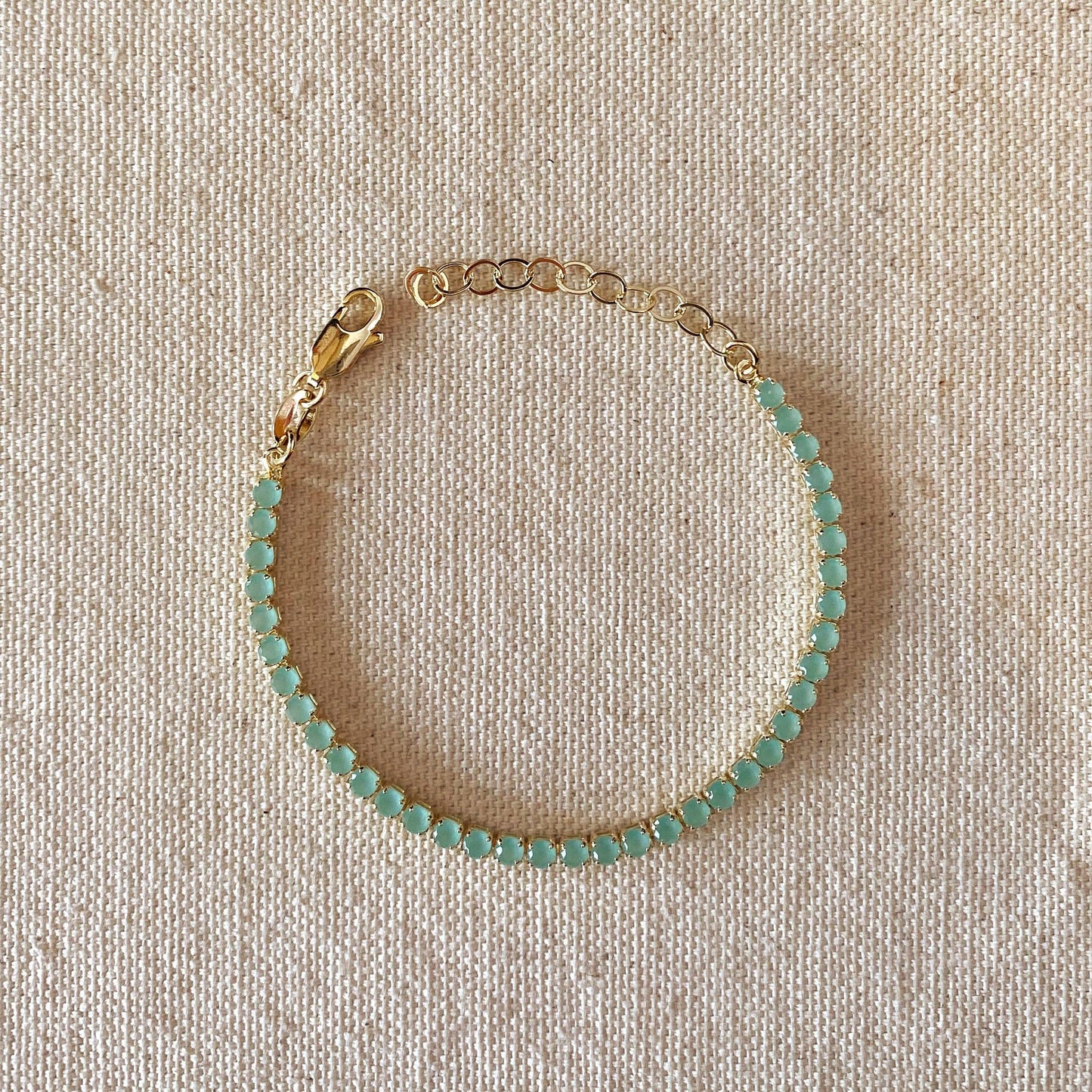 Cubic Zirconia Bracelet - 18k Gold
