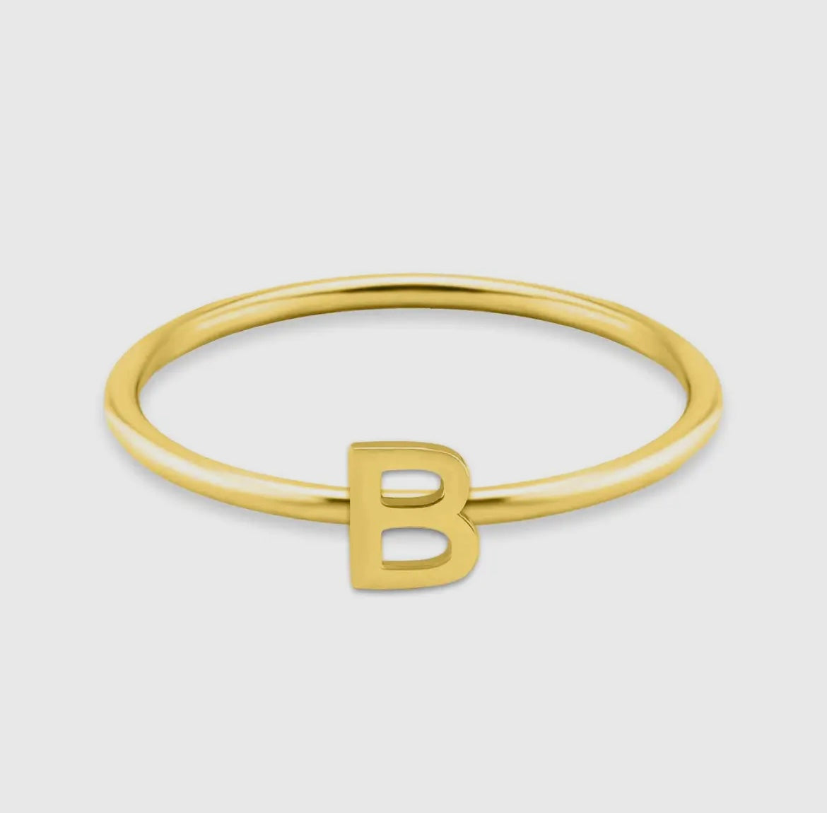 18K Gold Initial Rings