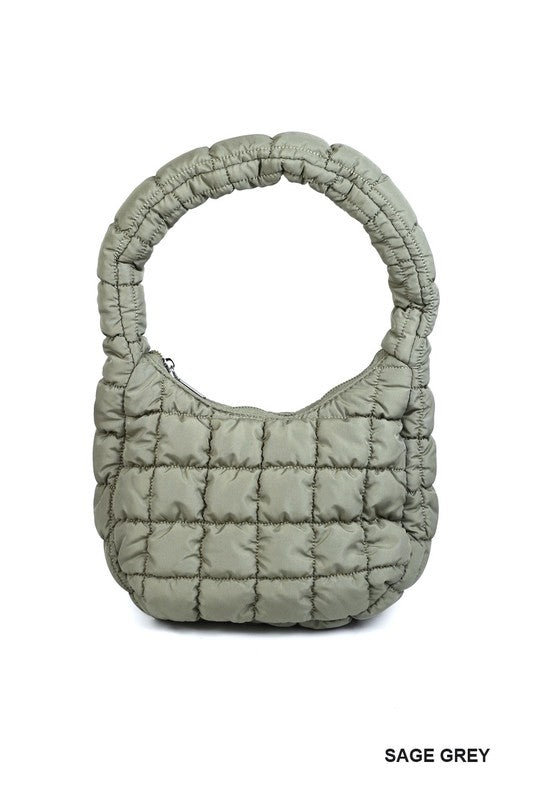 Mini Quilted Purse - Sage Green