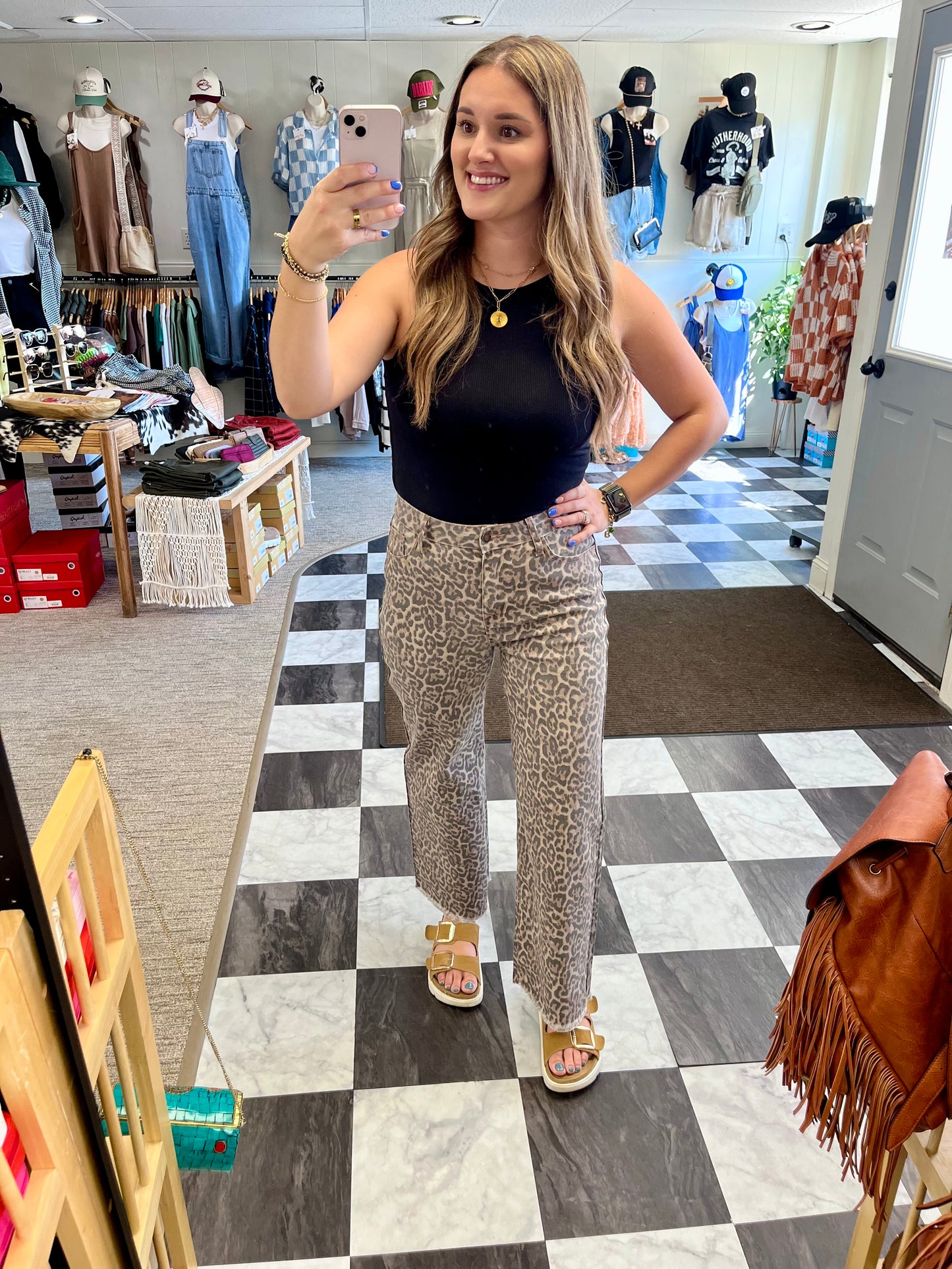 Laurie Leopard Jeans