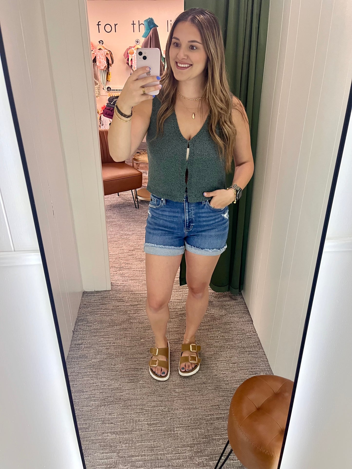 Hallie Sweater Vest - Ash Jade