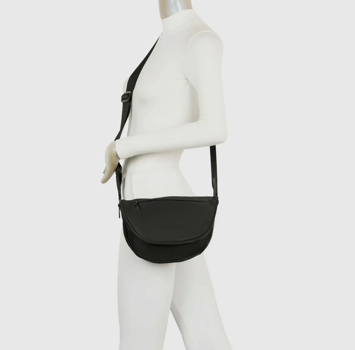 Hayley Nylon Sling Bag - Black