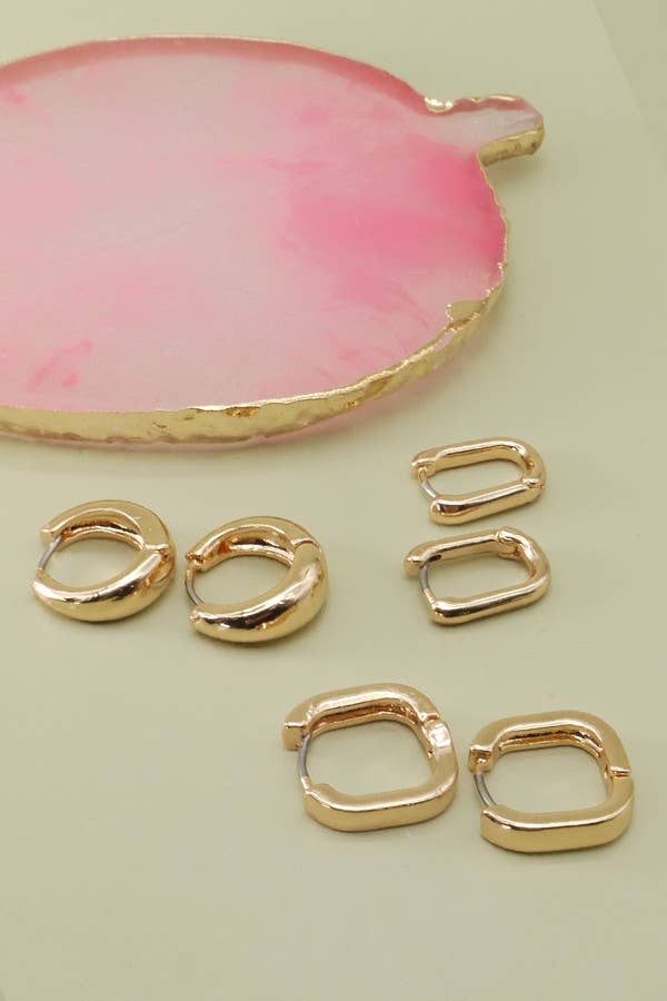 Mini Trio Hoop Huggies