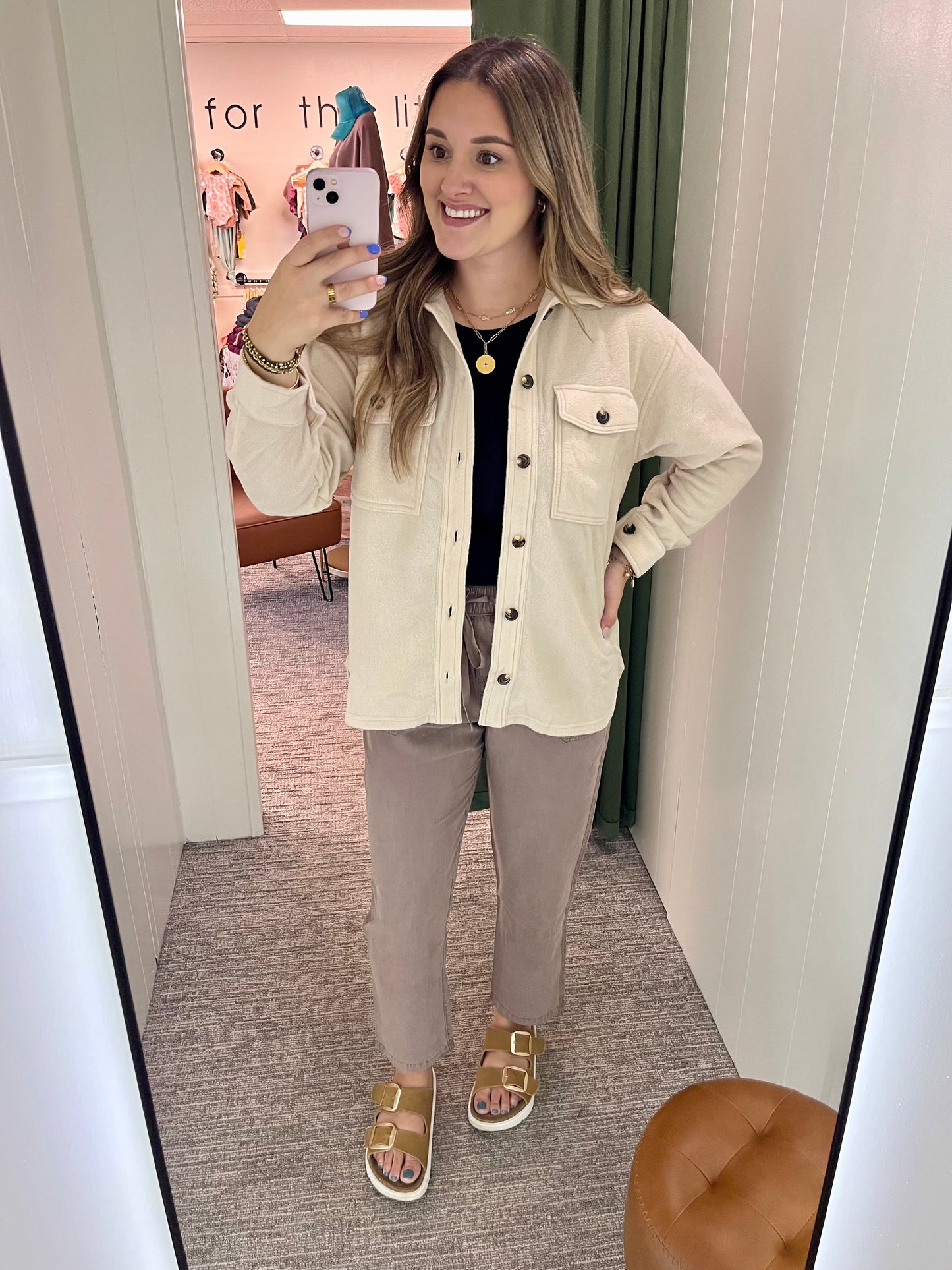 Ivy Button Up Jacket - Cream