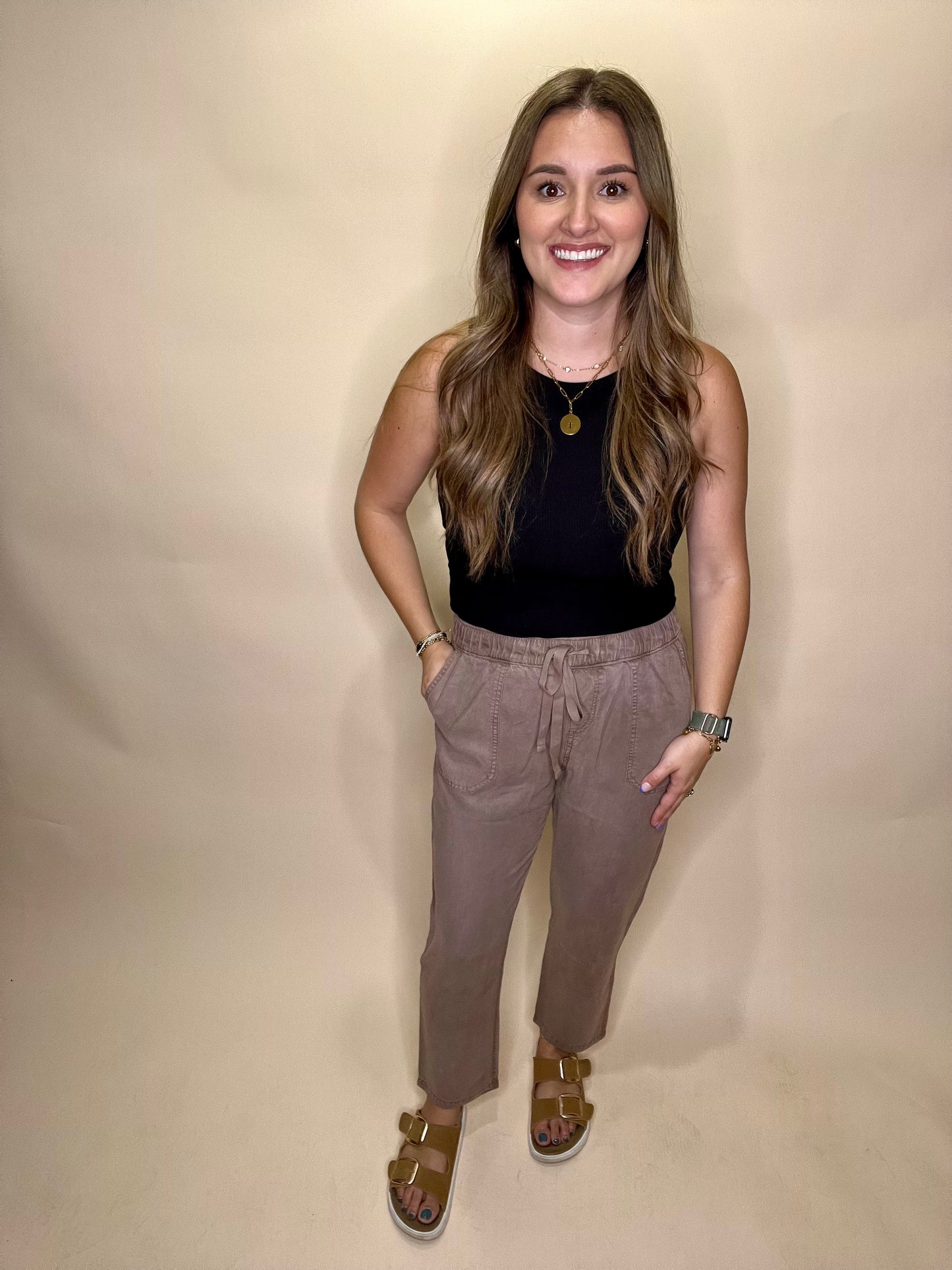 Cami Tapered Pants - Mocha