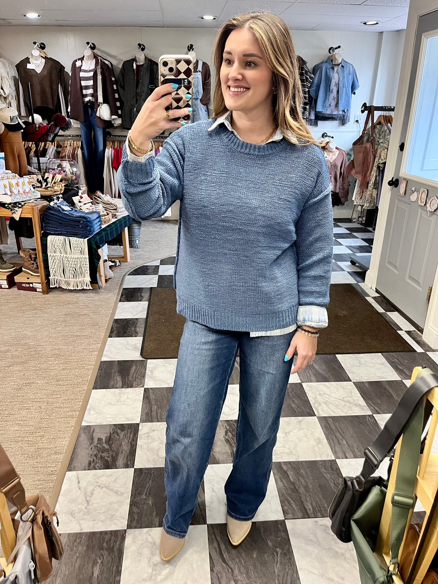 Ellie Sweater - Dusty Blue