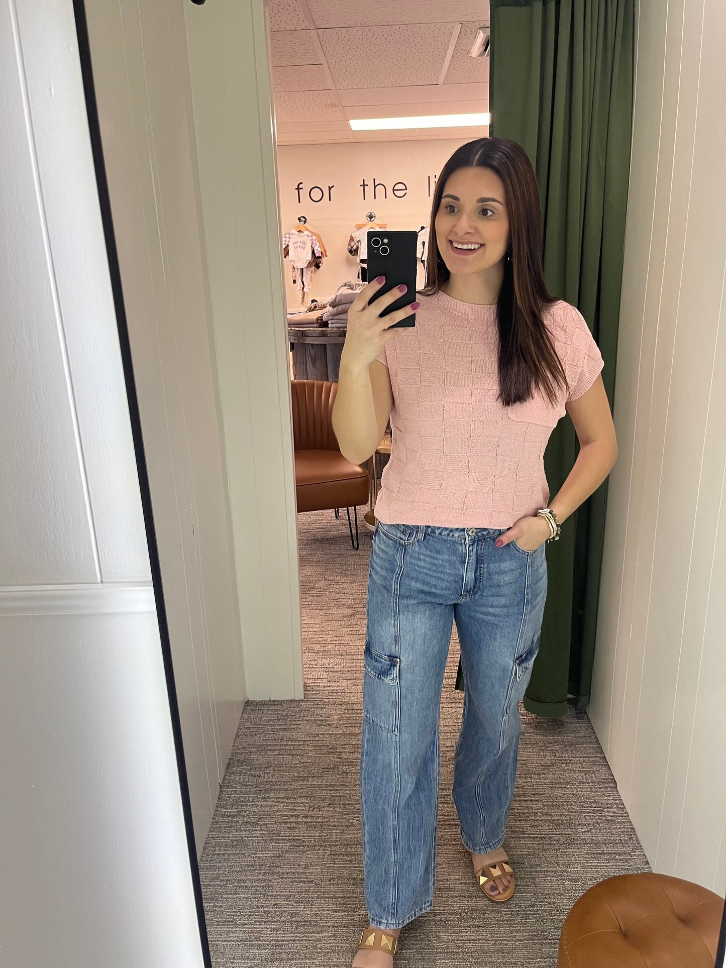 Swayze Short Sleeve Sweater - Pink