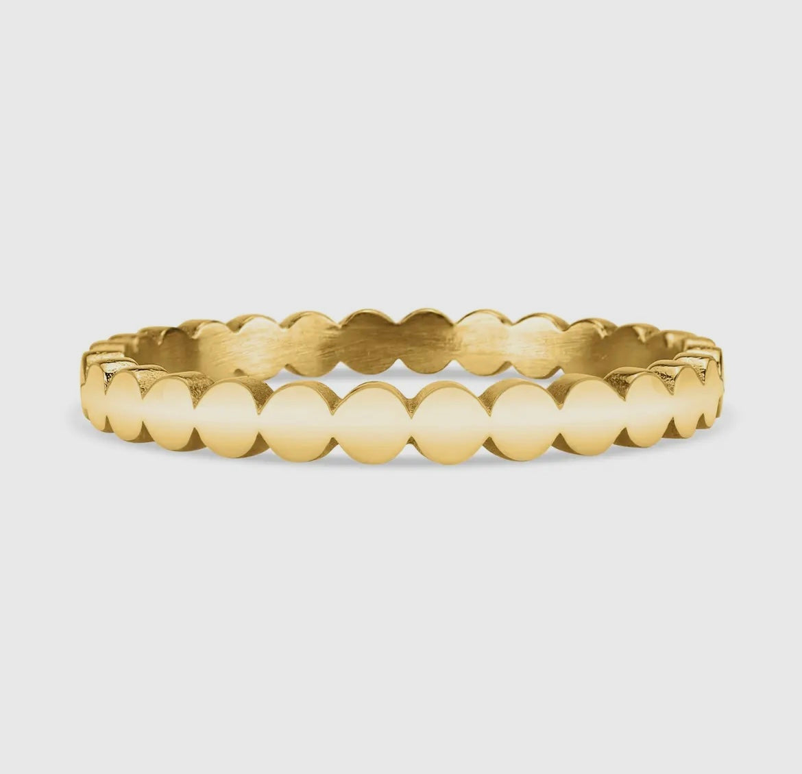 14K Flat Circle Stacking Ring