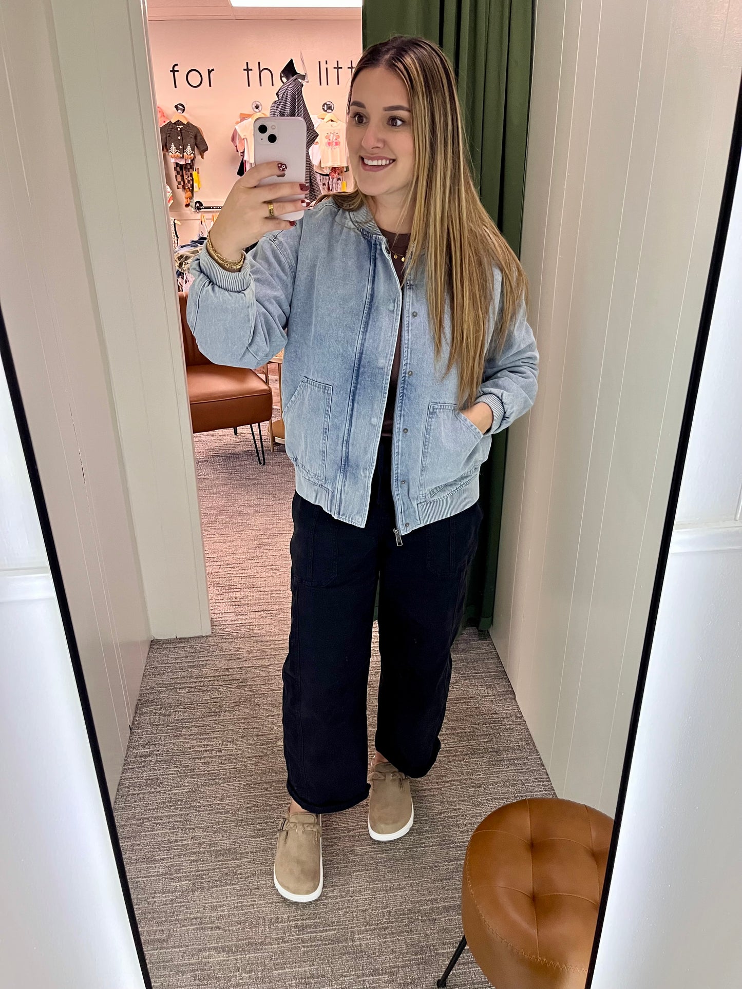 Kailyn Denim Bomber Jacket