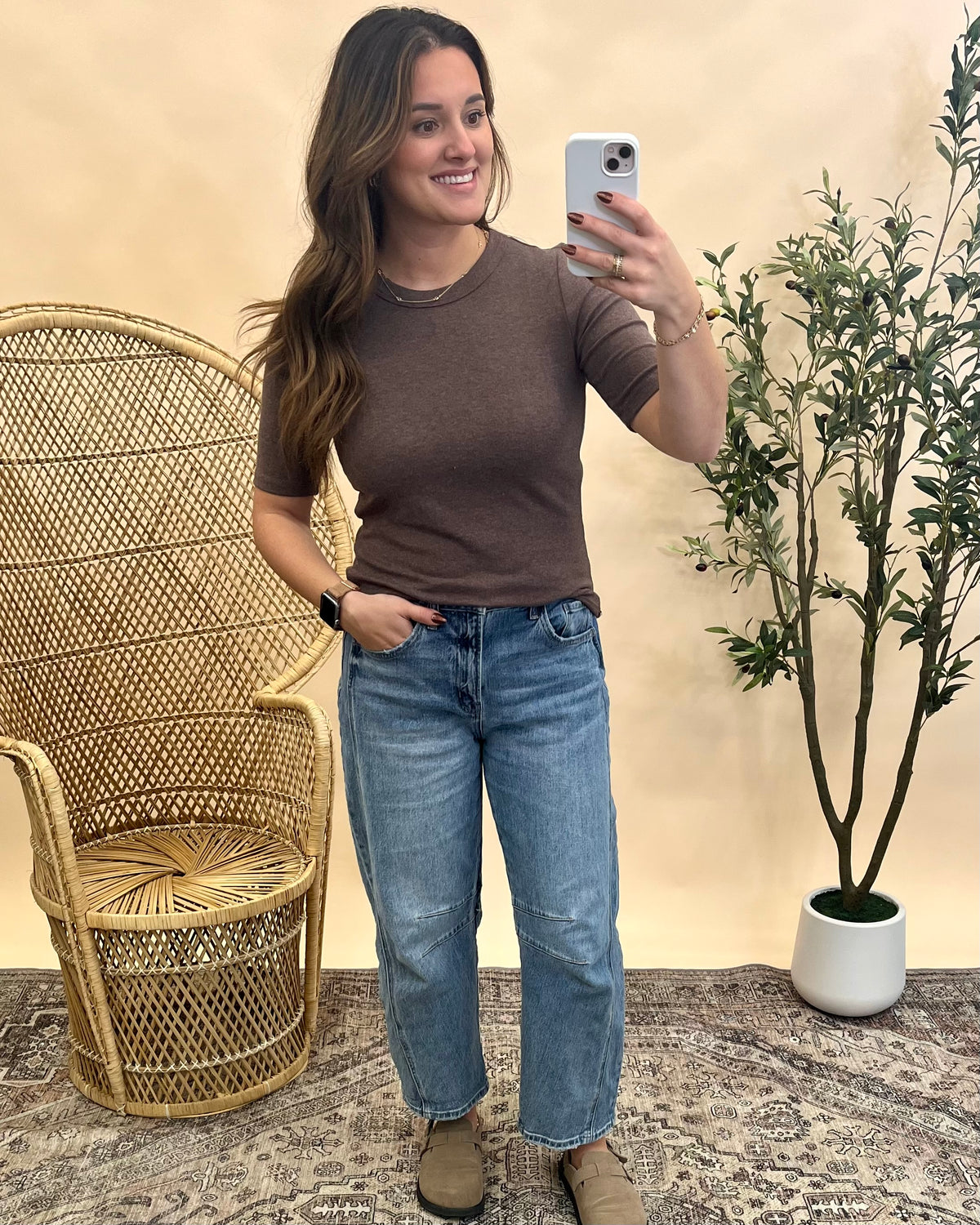 Lyla Short Sleeve - Walnut