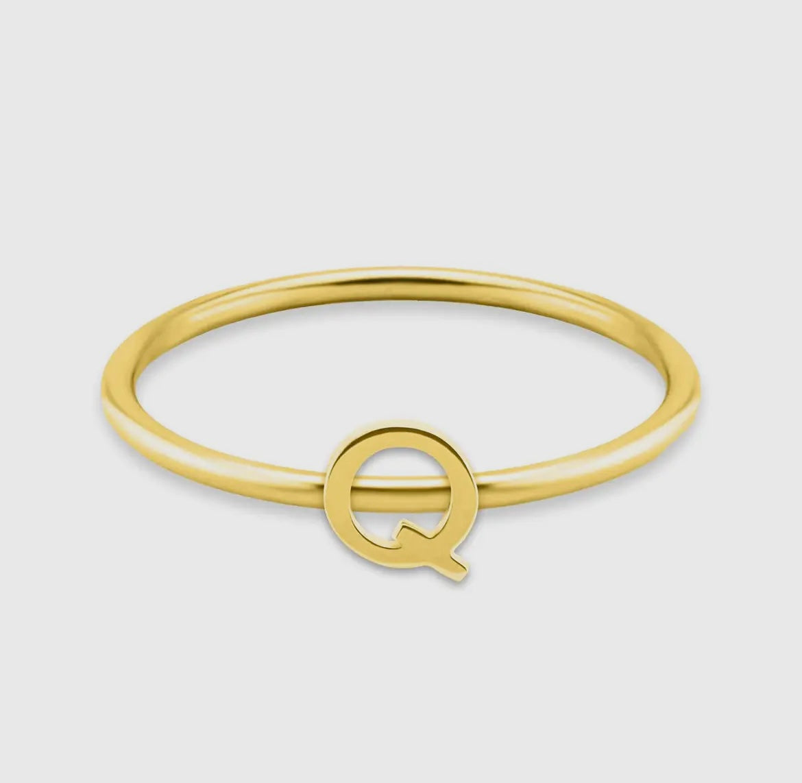 18K Gold Initial Rings