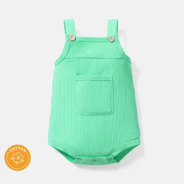Ribbed Romper - Green
