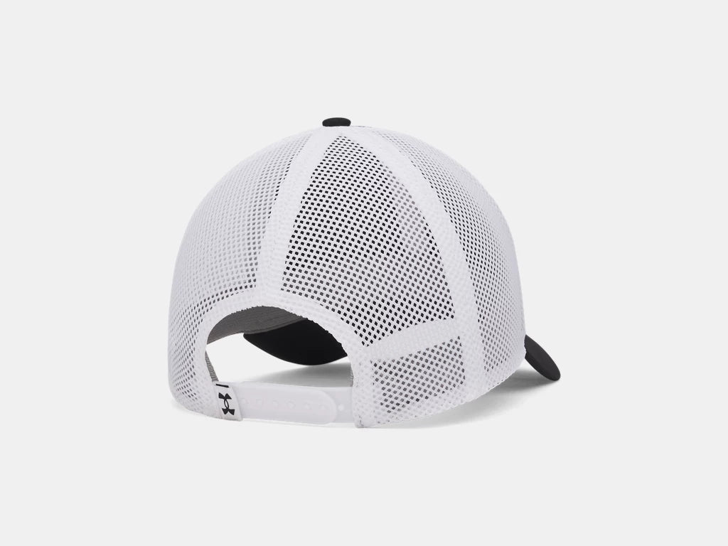 UA Freedom Mid Men's Trucker Hat - Black/White