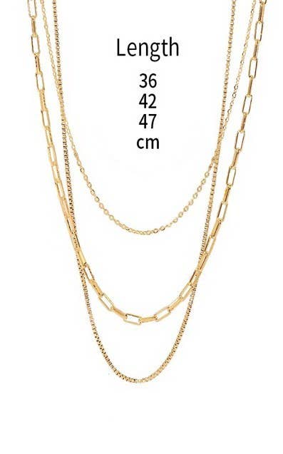 Layered Chain Necklace - Gold