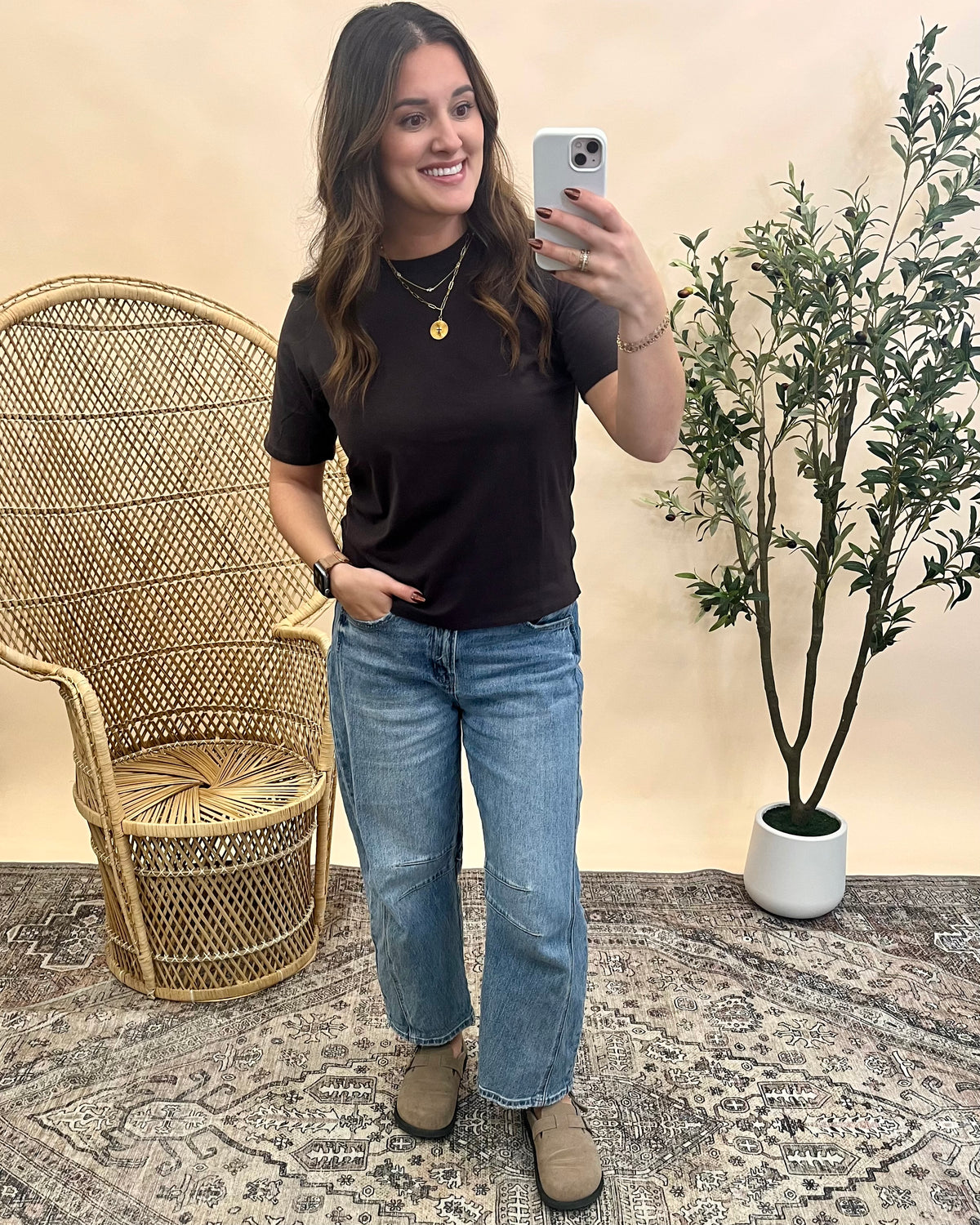 Avalon Classic Fit Tee - Coffee
