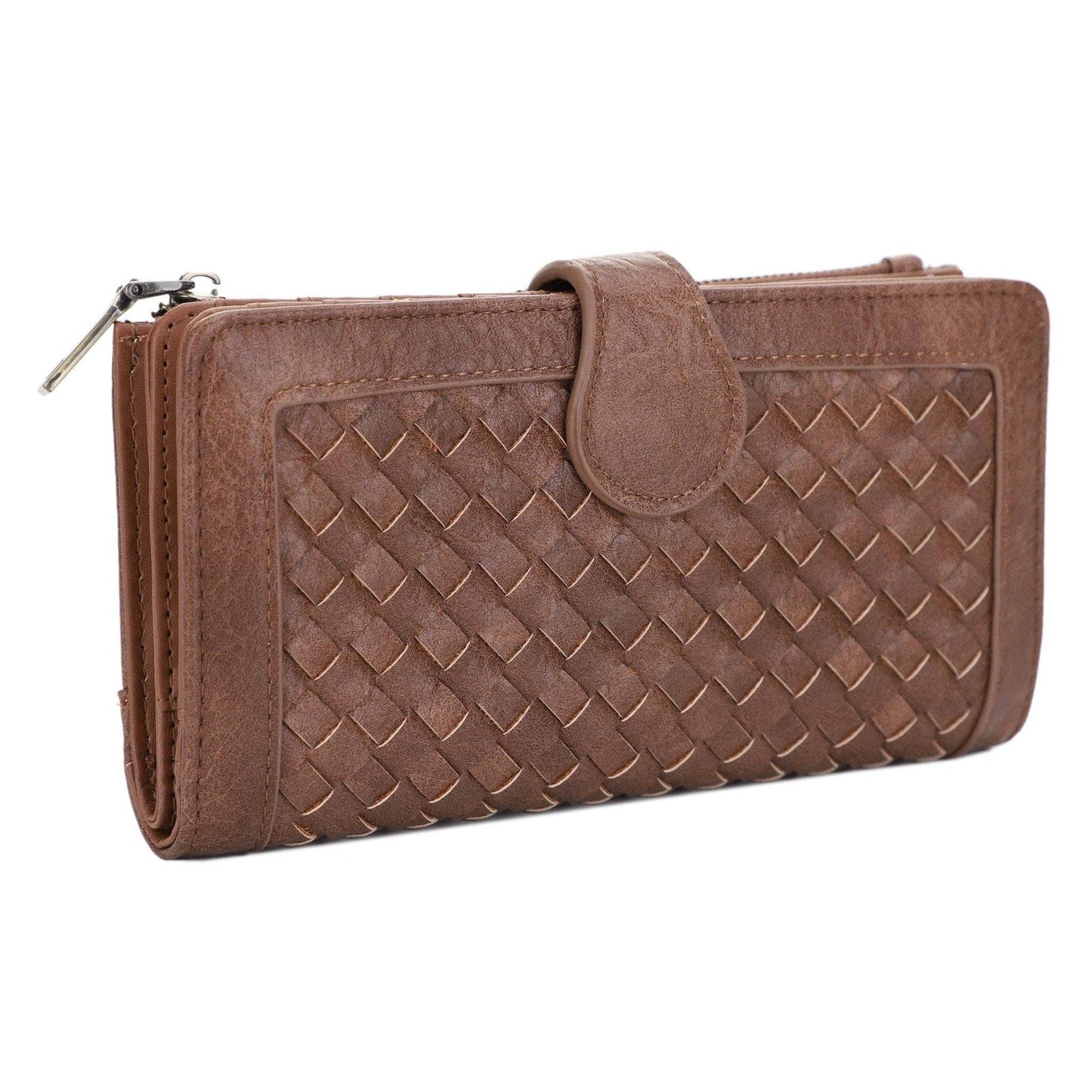 Crissy Woven Wallet: Coffee