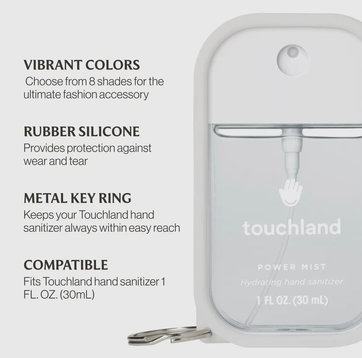 Touchland Hand Sanitizer Case - White