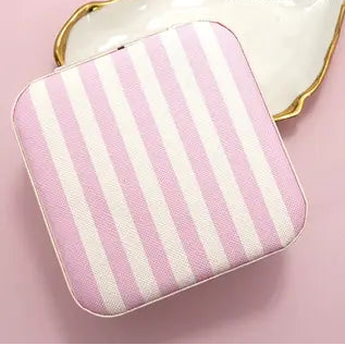 Jewelry Travel Case - Pink Stripes