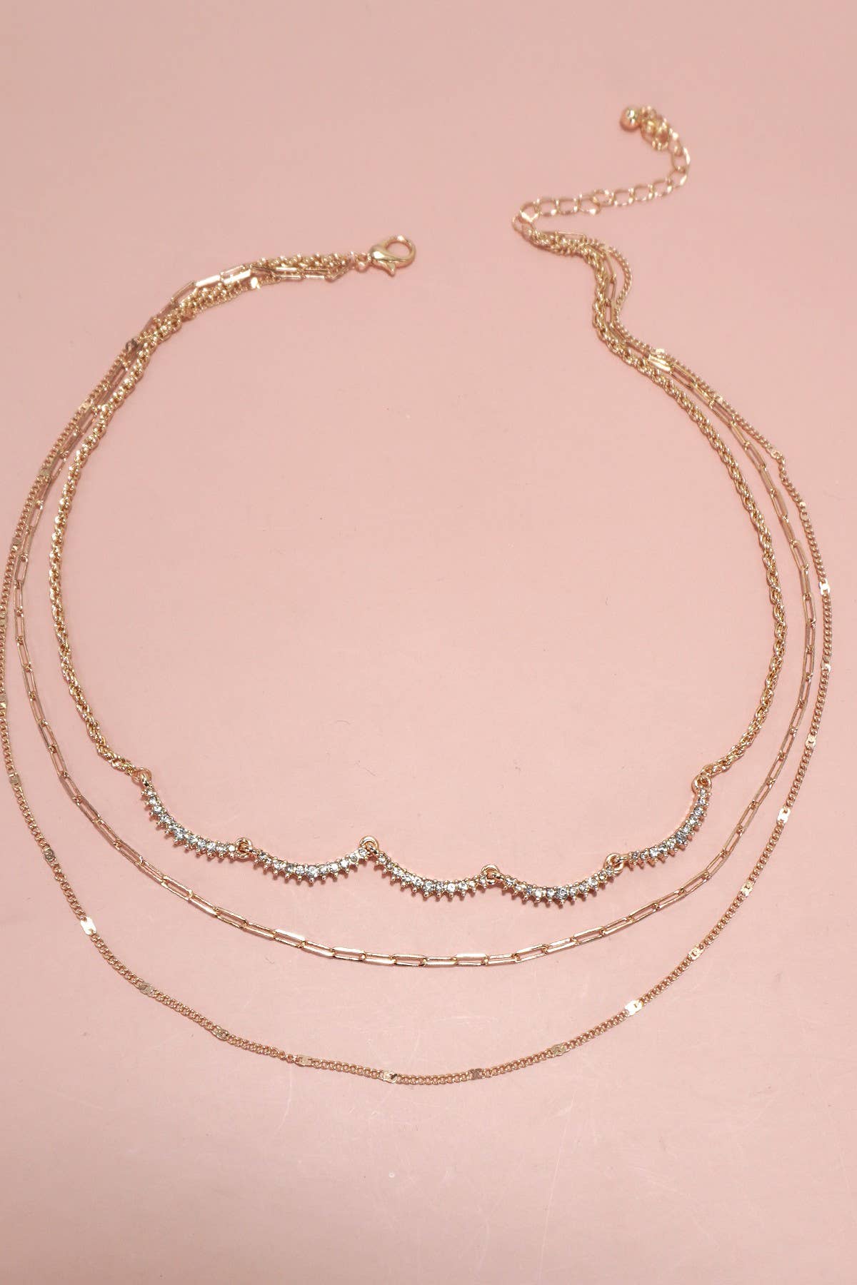 Multi Layer Rhinestone Necklace