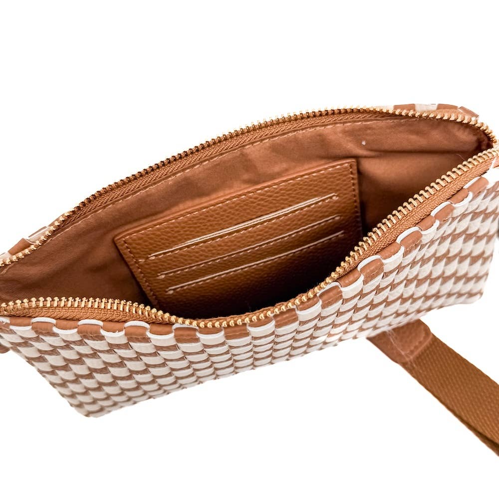 Emma Woven Clutch Wristlet: Black