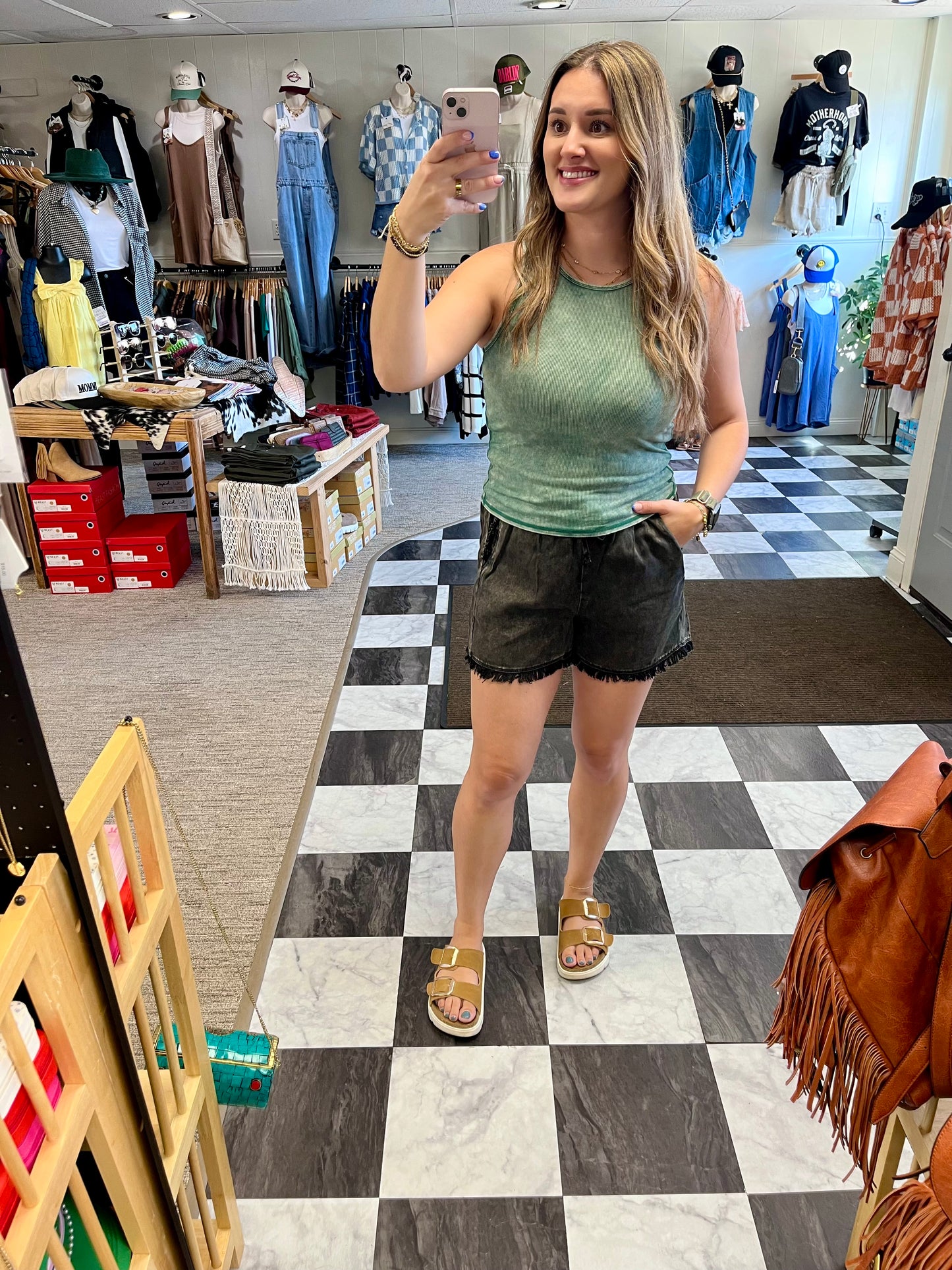 Renae Tank - Forrest Green