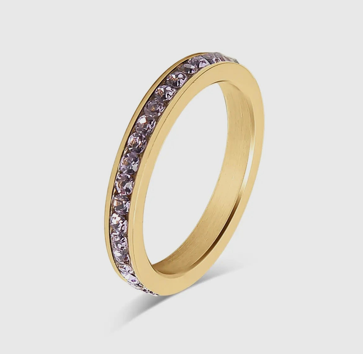 18K Gold Birthstone Eternity Ring