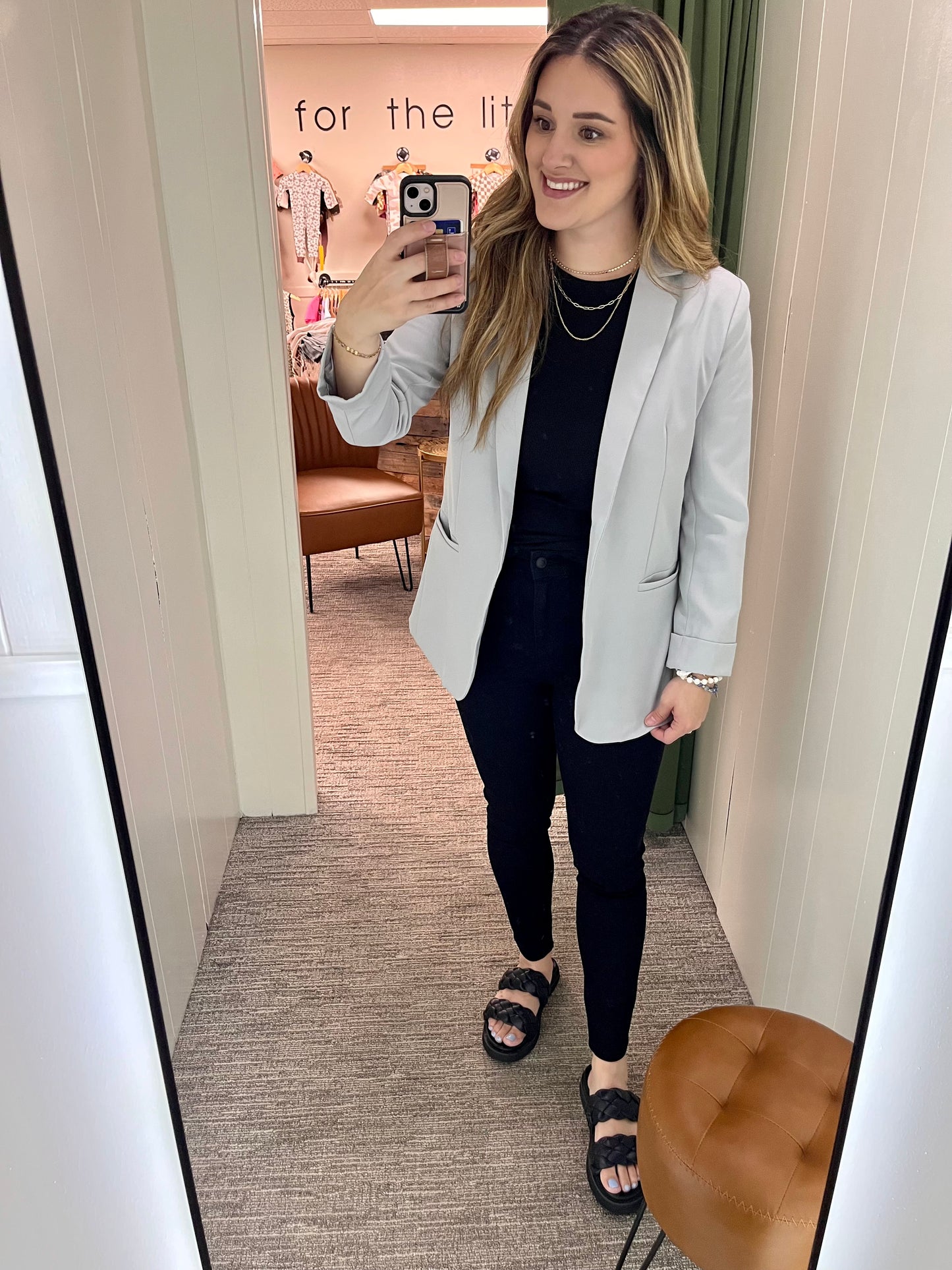 Eloise Blazer - Cement