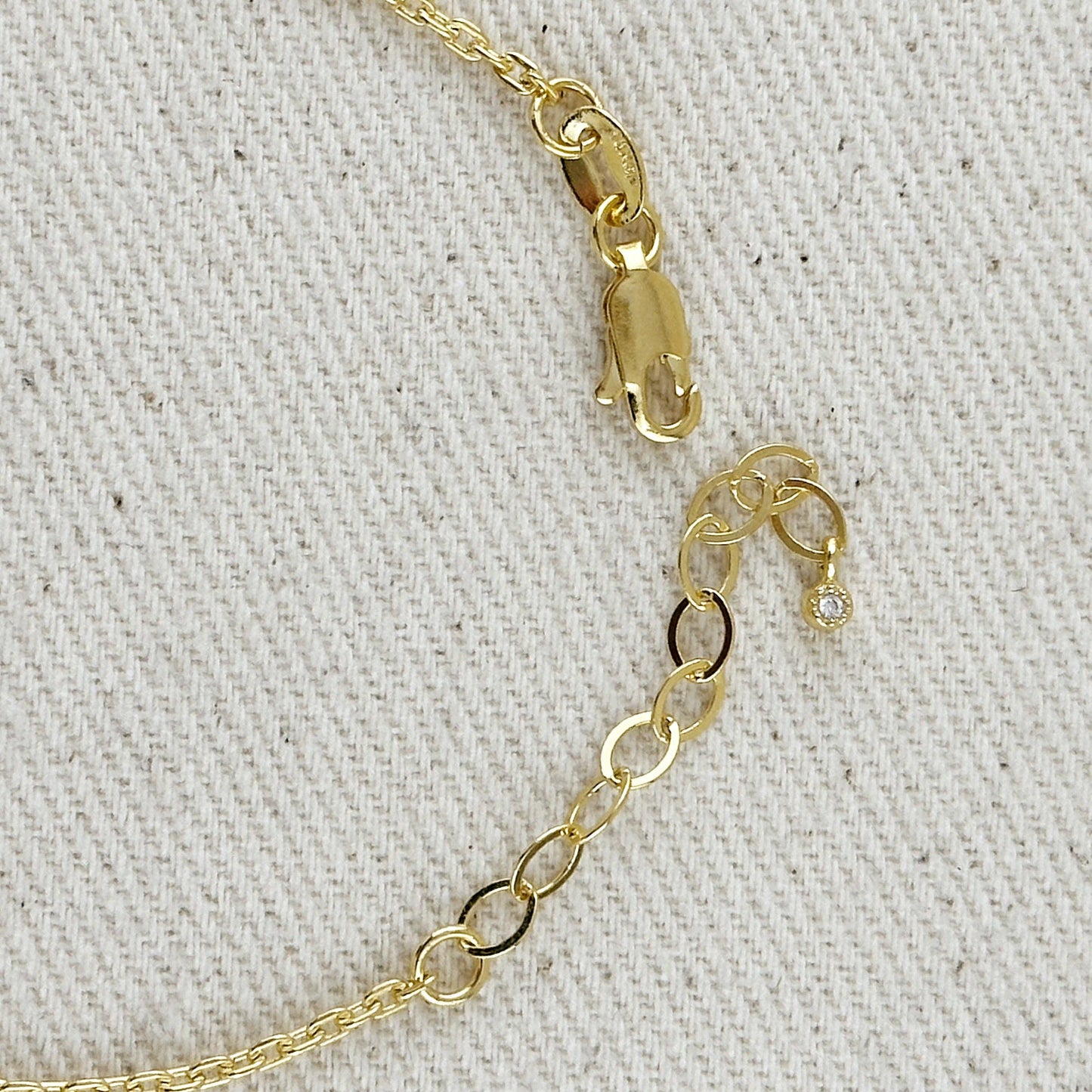 Linked CZ Bracelet - 18k Gold