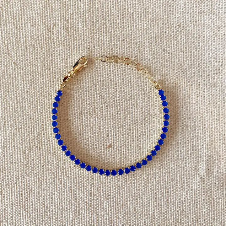 Cubic Zirconia Bracelet - 18k Gold