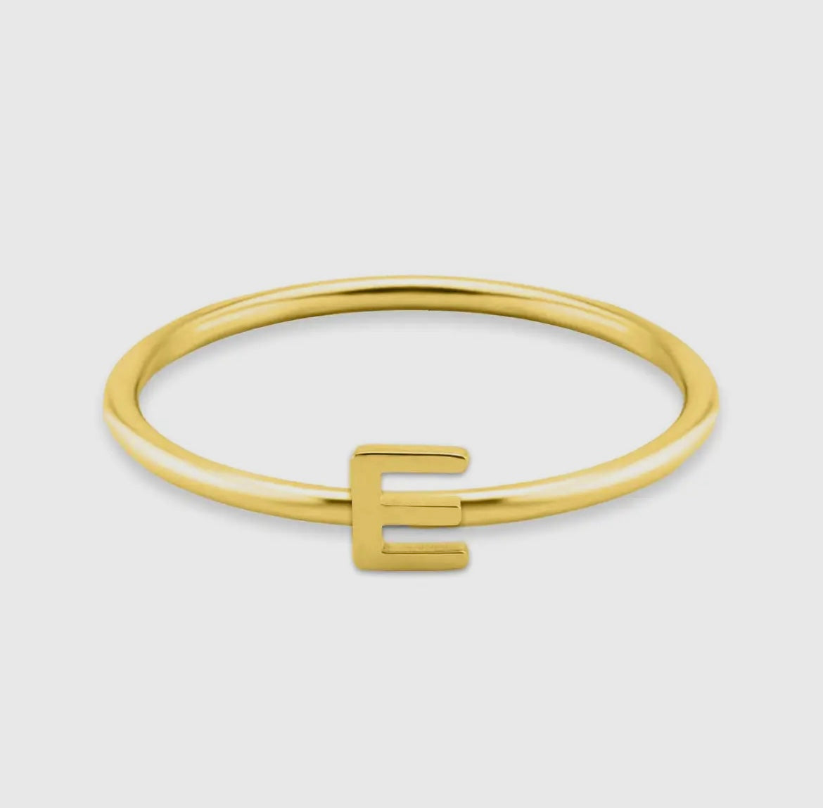 18K Gold Initial Rings