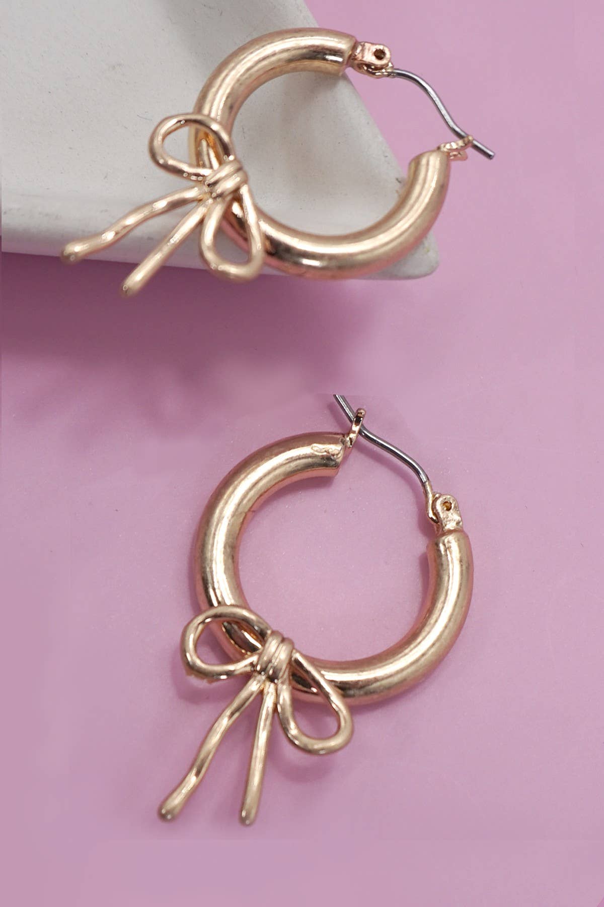Bow Hoop Earrings