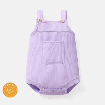 Ribbed Romper - Purple