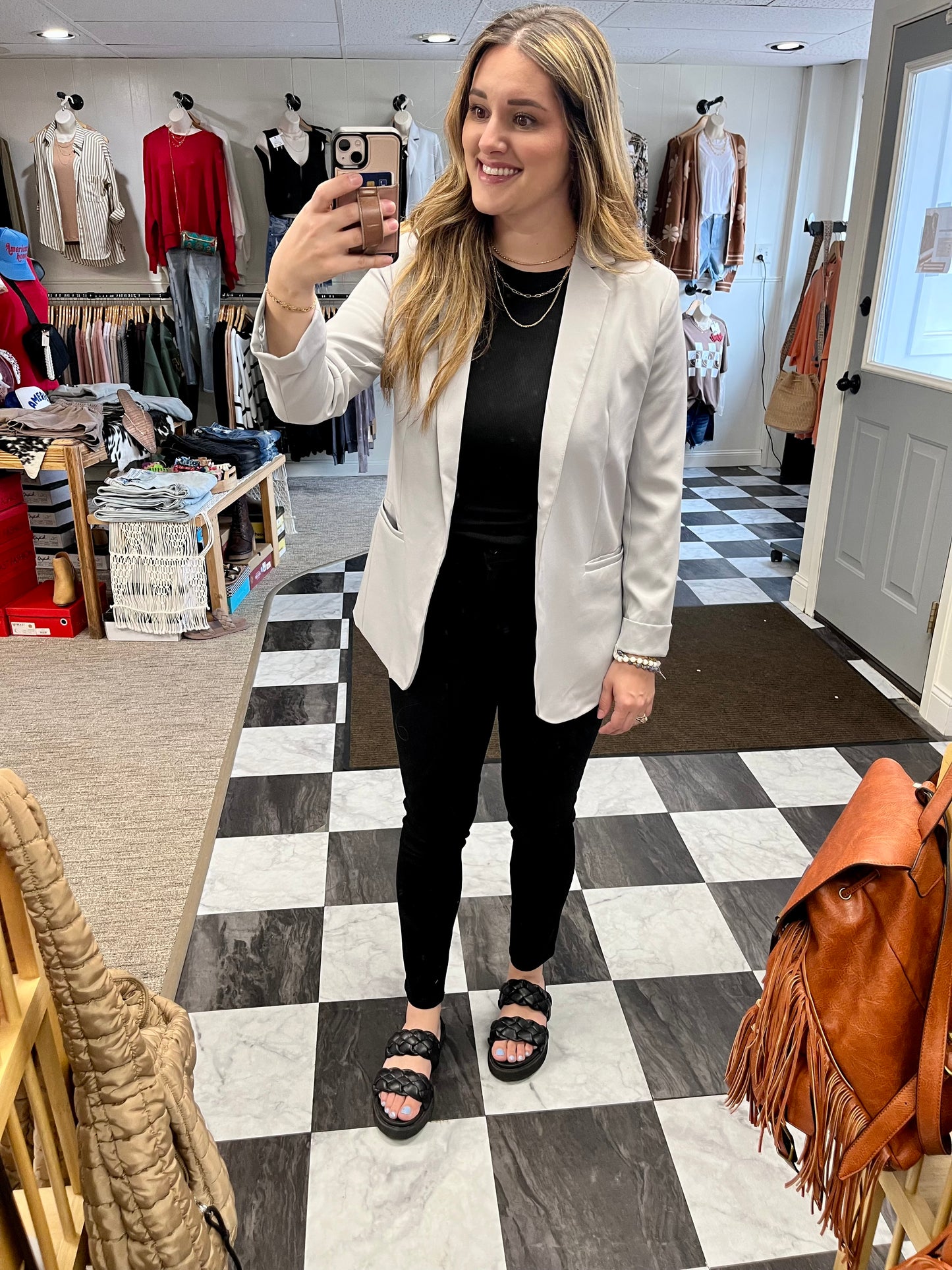 Eloise Blazer - Cement