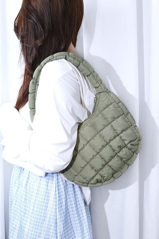Mini Quilted Purse - Sage Green