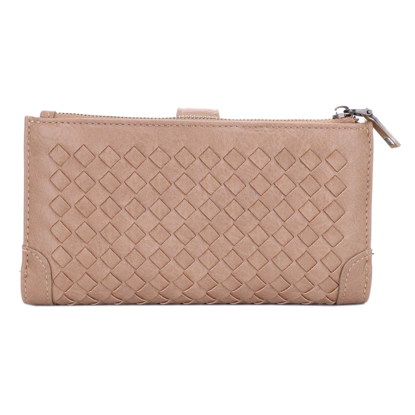 Crissy Woven Wallet: Light Taupe