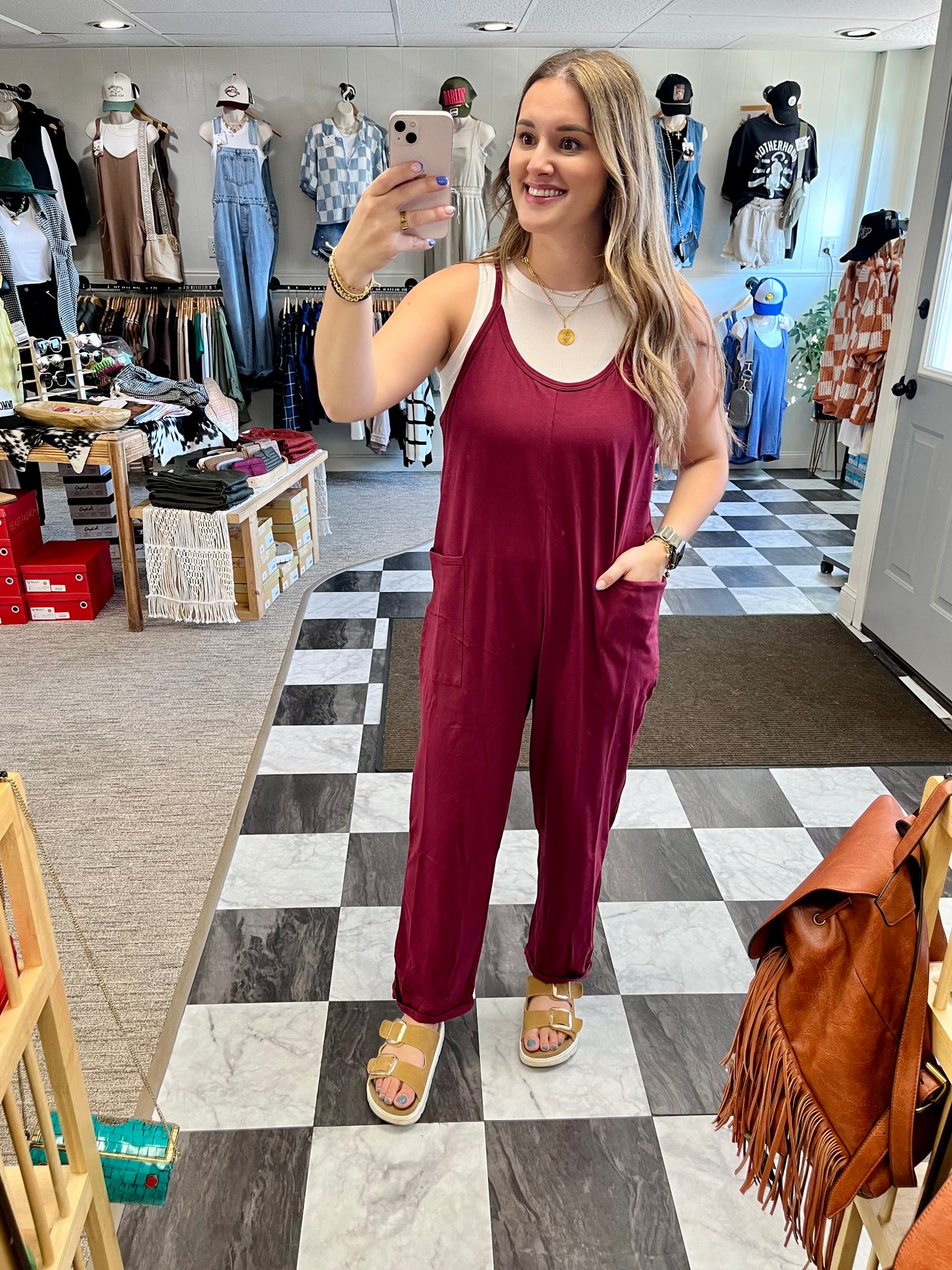 Julie Jumpsuit - Cabernet