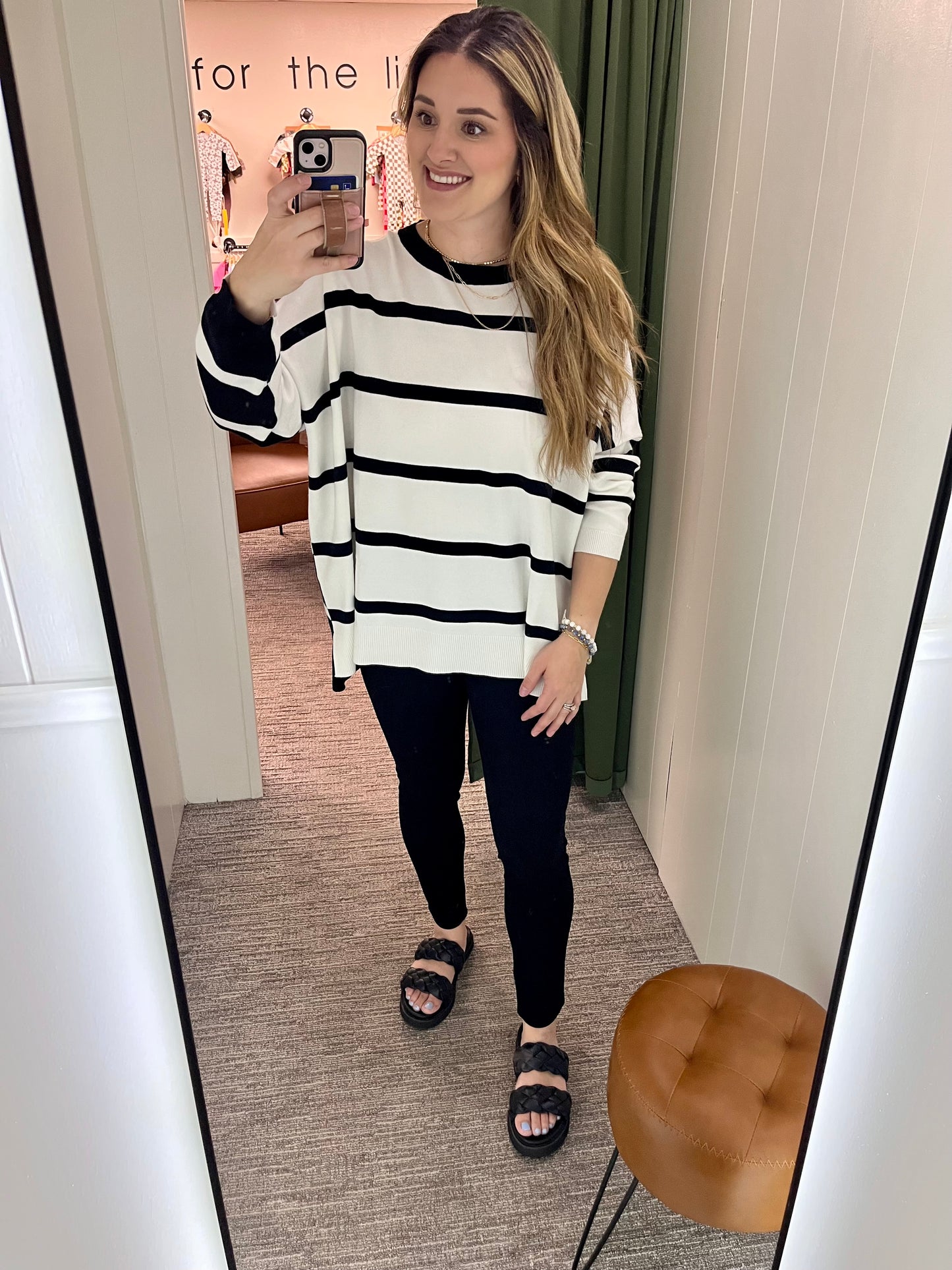 Camille Sweater - White/Black