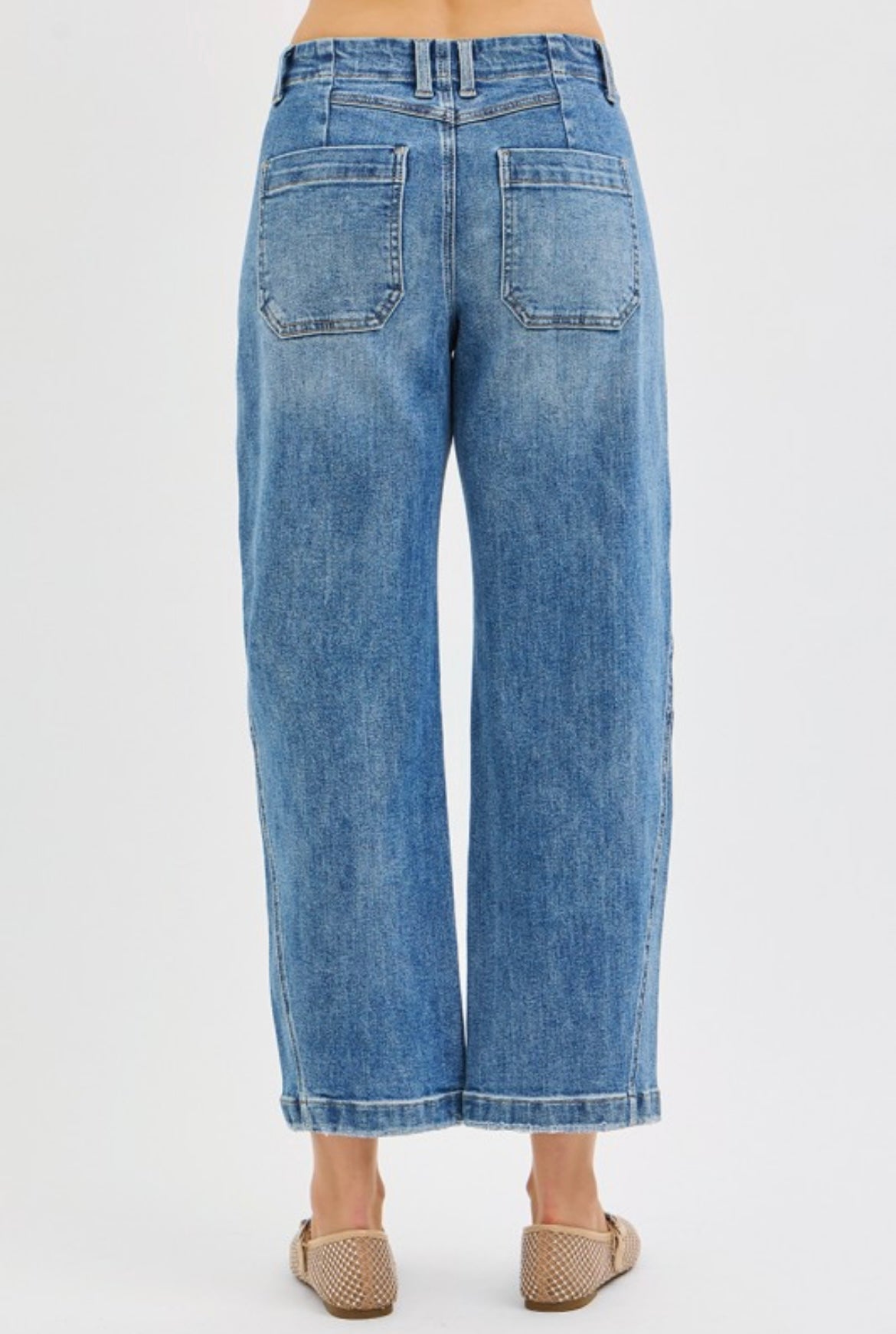 Mindy Crop Barrel Jeans